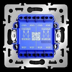 Перекрестный переключатель встраиваемый Voltum S70 двуклавишный 10А графит VLS020507 5