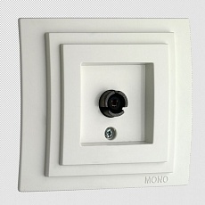 ТВ-розетка концевая Mono Electric Larissa экран белый 103-191905-138