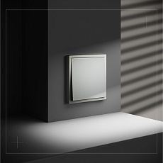 Проходной переключатель встраиваемый Voltum S70 одноклавишный 10А, (сталь) VLS010305 5