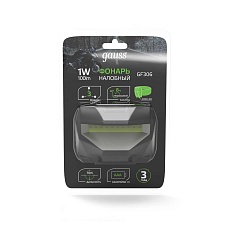 Налобный светодиодный фонарь Gauss от батареек 60х40 100 лм GF306 3