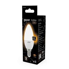 Лампа светодиодная Gauss E14 6.5W 3000К матовая 103101107 3