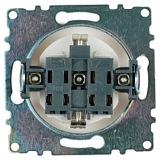 Розетка 2P+PE Stekker Катрин со шторками белый GLS16-7110-01 39304 2