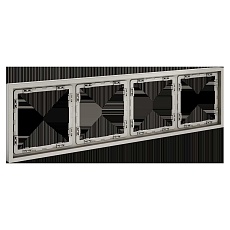 Рамка пластиковая Voltum S70 на 4 поста, (кашемир) VLS100403