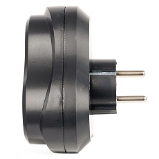 Разветвитель сетевой 3-местный с/з Stekker ADP16-23-21, 250V, 16A, ABS пластик, черный 50682 2