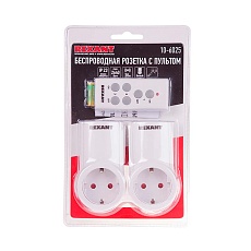 Радиоуправляемая розетка c пультом RX-002 (один пульт, две розетки) 10А/30м REXANT 10-6025 2