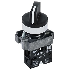 Переключатель LA167-BDF41 на 2 положения 1з черный IEK BSW20-BDF41-1-24-67-2-K02