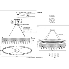 Подвесная люстра Crystal Lux Aqua SP20 1