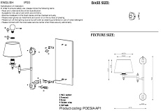 Бра Crystal Lux Poesia AP1 Chrome 1