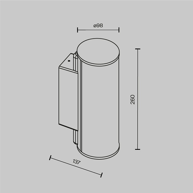 Уличный настенный светодиодный светильник Maytoni Rock O434WL-L12GF3K Фото № 2