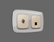 Лицевая панель ТВ-розетки AMBRELLA VOLT OP3130 1