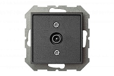 ТВ-розетка проходная Liregus Epsilon антрацит 28-1143 3