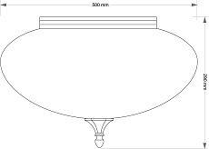 Потолочная люстра KUTEK DECOR KLOSZ DEC-PLM-3(N) 1