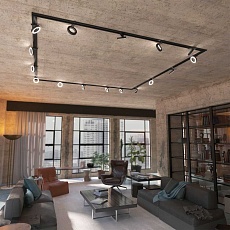 Трековый светодиодный светильник однофазный Elektrostandard Spila 85079/01 черный a056374 2