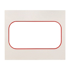 Стокгольм Рамка для розетки 2-местная белая с линией цвета красный EKF PROxima EYM-G-304-20