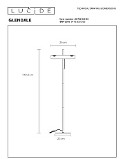 Торшер Lucide Glendale 20722/02/30 1