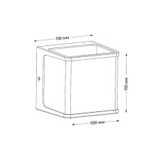Уличный настенный светильник Italline IT3007B 1