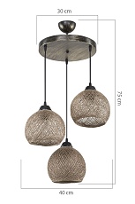 Подвесная люстра Toplight Lizbeth TL1612R-03DB 3