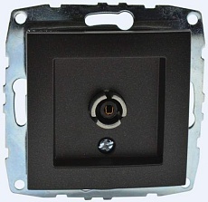 ТВ-розетка концевая Mono Electric Despina/Larissa экран графит 500-002005-138