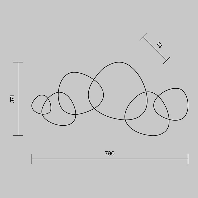 Настенный светодиодный светильник Maytoni Jack-stone MOD314WL-L13G3K Фото № 3