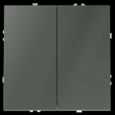 Перекрестный переключатель встраиваемый S70 двухклавишный 10А (титан) Voltum VLS020506 5