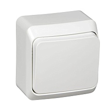 Выключатель одноклавишный Systeme Electric Этюд 10A 250V белый BA10-001B