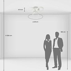 Потолочная светодиодная люстра De City Мадлен 424013303 1