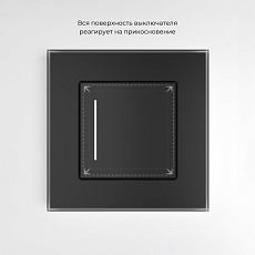 Сенсорный выключатель одноклавишный Werkel (Умный дом) с подсветкой черный W4513008 a064141 3
