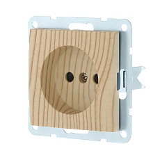 Розетка LK Studio без з/к, со шторками (сосна) LK60 863325-1 1