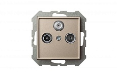 ТВ-розетка оконечная TV/R/SAT Liregus Epsilon шампань 28-3146 3