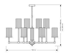 Подвесная люстра KUTEK MOOD Empoli Ryfel EMP-ZW-8(Z)R 1