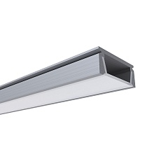 Профиль накладной с рассеивателем серебро 2м. OGM GM-08-01 2