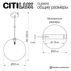 Подвесной светильник Citilux ORTON CL202042 1