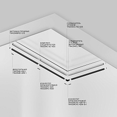 Шинопровод встраиваемый Maytoni Technical Magnetic track system Exility Busbur TRX034-SCH-422B 1