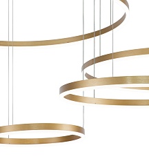 Подвесной светодиодный светильник Indigo Galass 14001/4P Gold V000015L 3