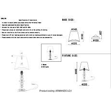 Настольная лампа Crystal Lux Armando LG1 Chrome 1