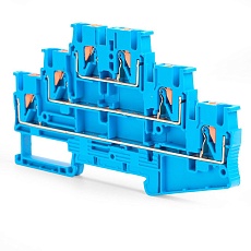 Зажим пружинный, 6-проводной проходной ЗНИ - 2,5 ,JXB PT 2,5, синий LD579-2-25 49256 3