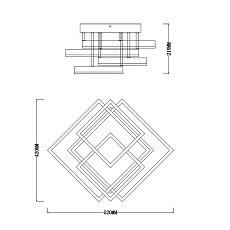 Потолочный светодиодный светильник Escada Union 10229/4LED Black 1