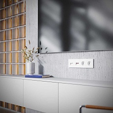 Розетка телевизионная встраиваемая S70 TV+RJ45 кат. 6, (белый глянцевый) Voltum VLS060701 5