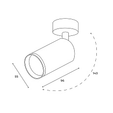 Точечный светильник Hesby Lighting Hesby Focus IP20, 50Вт, GU10, белый HSBL_0116 1