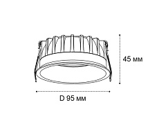 Встраиваемый светодиодный светильник Italline IT08-8032 white 3000K 1