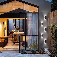 Уличный настенный светодиодный светильник Elektrostandard Taco 1632 Techno Led чёрный a052620 3