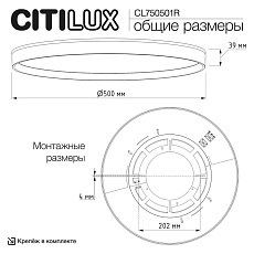Светильник с пультом Citilux ETALON CL750501R 1