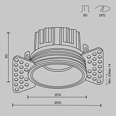 Встраиваемый светодиодный светильник Maytoni Round DL058-12W4K-TRS-BS 4