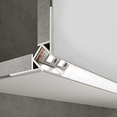 Профиль встраиваемый угловой алюминиевый с рассеивателем Elektrostandard внешний угол LL-2-ALP015 a053635