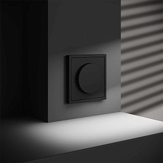 Светорегулятор встраиваемый Voltum S70 поворотно-нажимной 600 Вт, (черный матовый) VLS070308 1