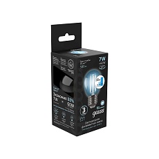 Лампа светодиодная филаментная Gauss E27 7W 4100К прозрачная 105802207 5