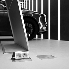 Выдвижной розеточный блок на 4 модуля Werkel серебряный W8074065 4690389211720 1