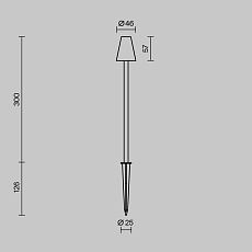 Ландшафтный светильник Maytoni Outdoor O504FL-L1B3K 5