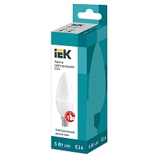 Лампа светодиодная IEK E14 5W 4000K матовая LLE-C35-5-230-40-E14 1