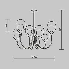 Подвесная люстра Maytoni Aura MOD016PL-06BS 2